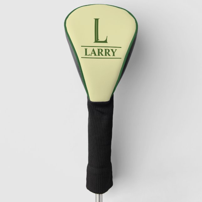 Green Mit Monogramm Golf Head Cover Headcover (Vorderseite)