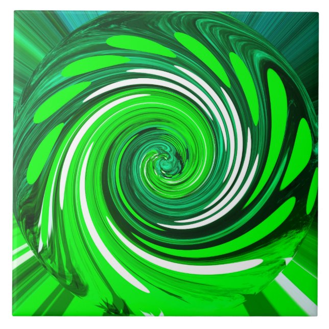 Green Mix Art Fliese (Vorderseite)