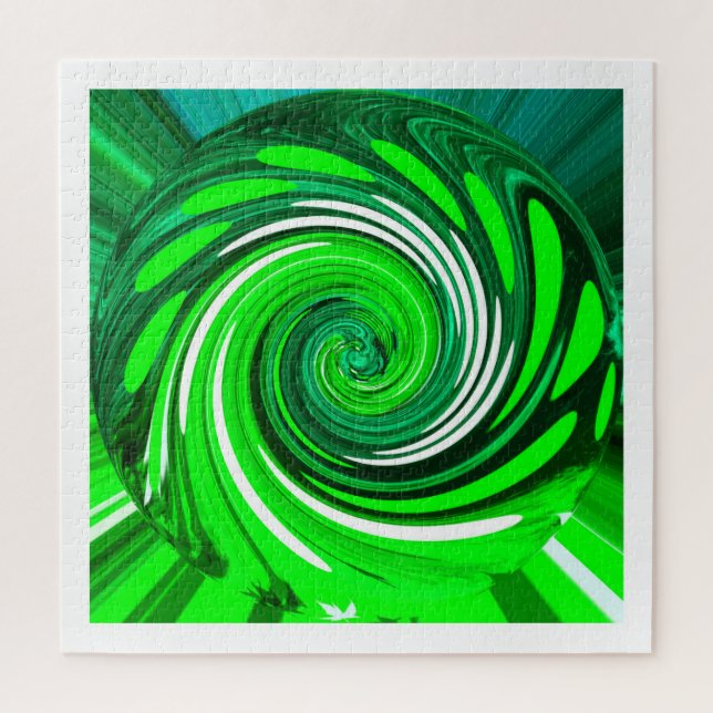 Green Mix Art Puzzle (Vertikal)