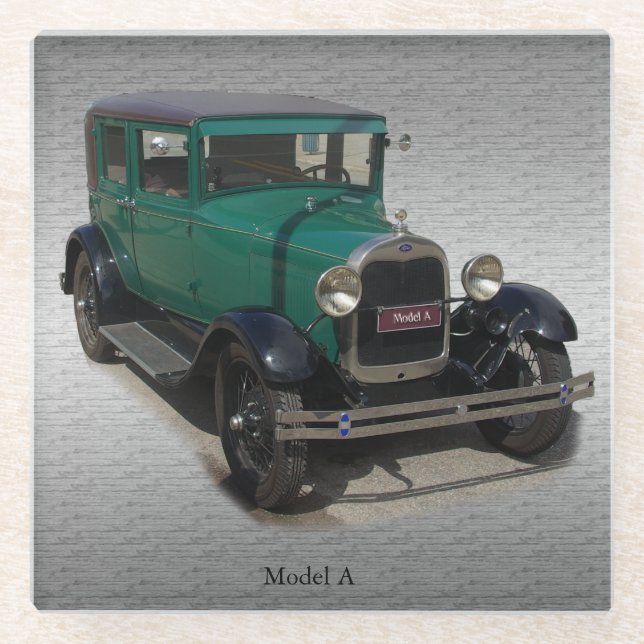 Green Model A glass-Untersetzer Glasuntersetzer (Vorderseite)