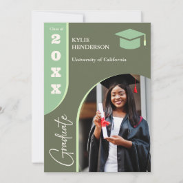 Green Modern Abschluss Foto Ankündigung