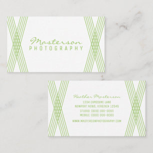 Green Modern Deko Business Card Visitenkarte