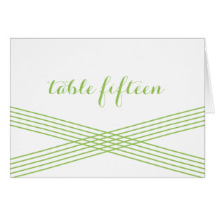Green Modern Deko Tischnummer Card