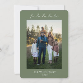 Green Modern fa la la la la la la Einladung