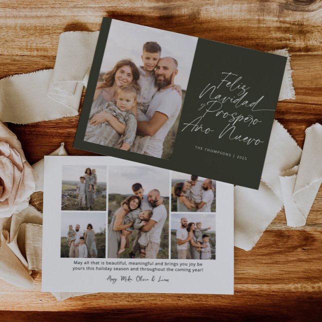 Green Modern Feliz Navidad Script Weihnachten (Von Creator hochgeladen)