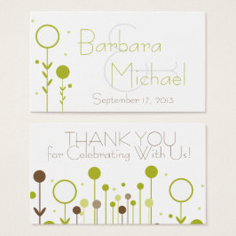 Green Modern Floral Dot Einfache Gastgeschenk Hoch