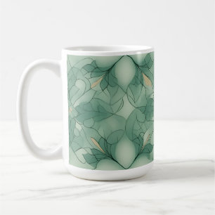 Green Modern Geo Muster Kaffeetasse