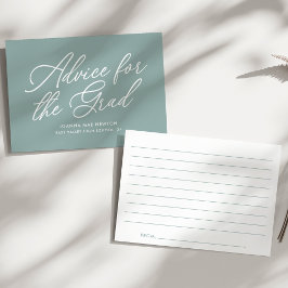 Green Modern Script Abschluss Hinweiskarte