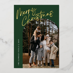 Green Modern Script Frohe Weihnachtsgeschichte 2 F Folien Feiertagskarte