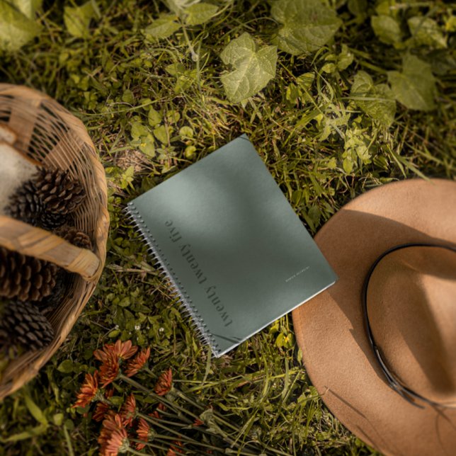 Green | Modernes, elegantes Minimalistisches Monog Planer (Von Creator hochgeladen)