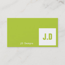 Green Monogram Business Cards Visitenkarte