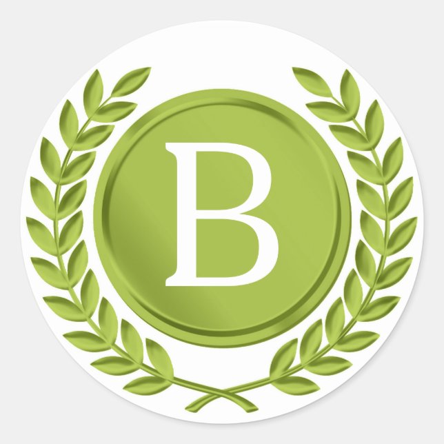 Green Monogram Stickers (Vorderseite)