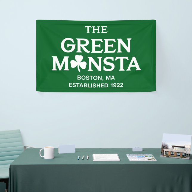Green Monsta Boston Green Monstah Baseball Geschen Banner (Messeveranstaltung)