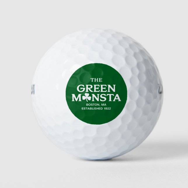 Green Monsta Boston Green Monstah Baseball Geschen Golfball (Vorderseite)