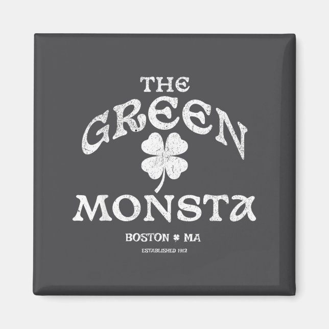 Green Monsta Funny Boston M New England Srts Gift  Magnet (Vorne)