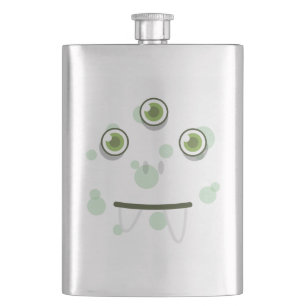 Green Monster Face Flask Flachmann