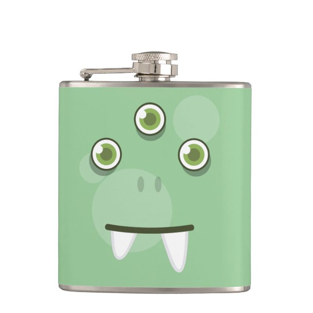 Green Monster Face Flask Flachmann (Vorderseite)
