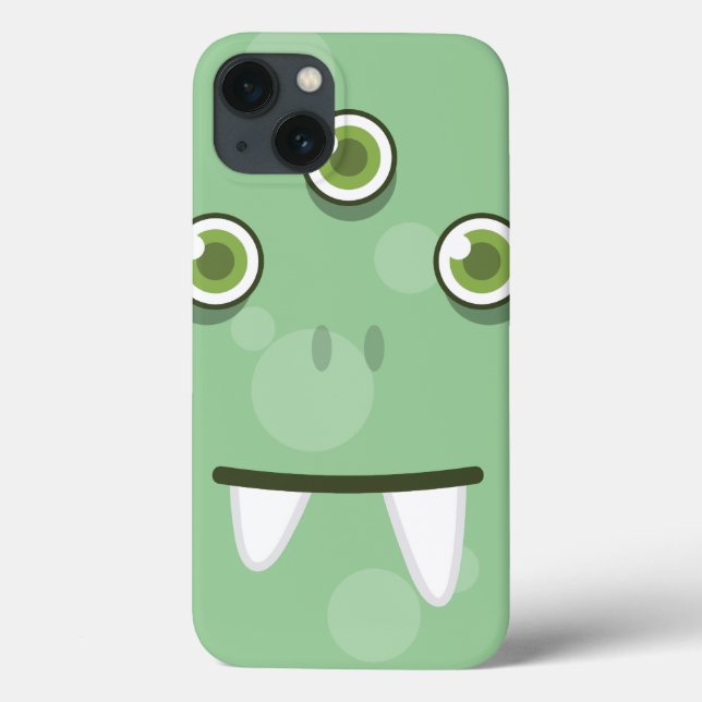 Green Monster Face iPad Case (Rückseite)