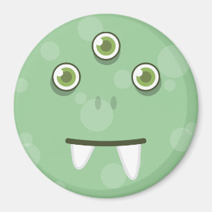 Green Monster Face Magnet