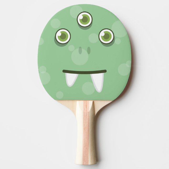 Green Monster Face Ping Pong Paddle Tischtennis Schläger (Vorderseite)