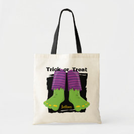 Green Monster Feet Halloween Trick oder Treat Tragetasche