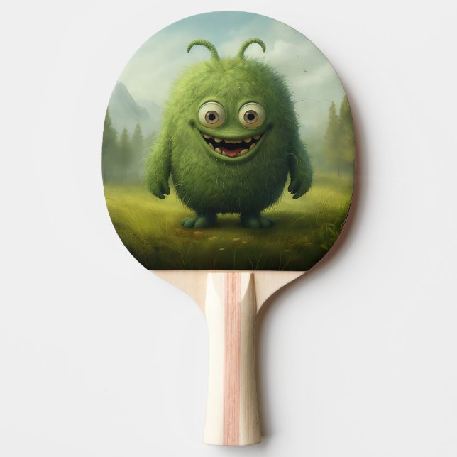 "Green Monster Themed Ping Pong Paddle" Tischtennis Schläger (Vorderseite)