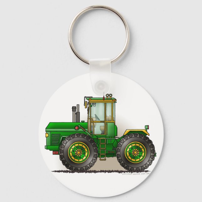 Green Monster Tractor Key Chains Schlüsselanhänger (Vorderseite)