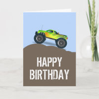 Green Monster Truck Birthday Spare Reifen Geburtst