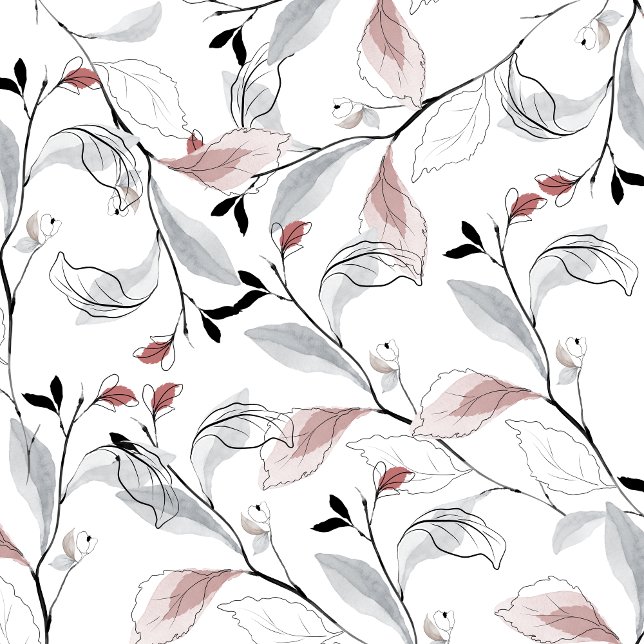 Green Monstera Deliciosa verlasse Design Tasse. Kaffeetasse (Watercolor Elegant Leaves Pattern )