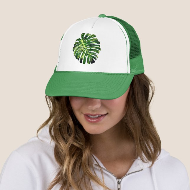 Green Monstera Leaf Hat Truckerkappe (Beispiel)