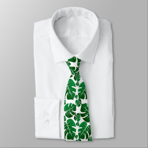 Green Monstera Pflanze Blätter Krawatte