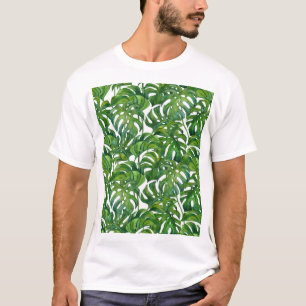 Green Monstera Verlasse tropisch nahtlos T-Shirt