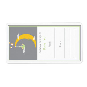 Green Moon and Stars Buchzeichen