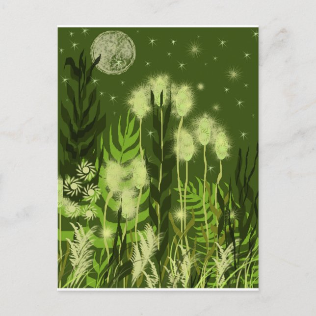 Green Moon Fantasy Postkarte (Vorderseite)