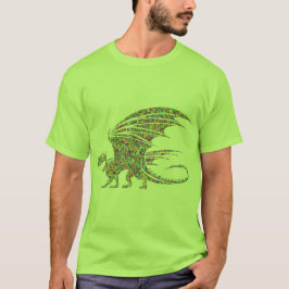 Green Mosaic Dragon T - Shirt