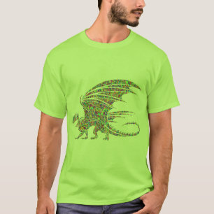 Green Mosaic Dragon T - Shirt