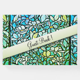 Green Mosaic Floral Gästebuch