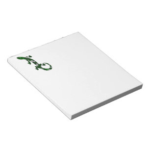 Green Mosaik Muster Gecko Lizard Reptile Art Notizblock