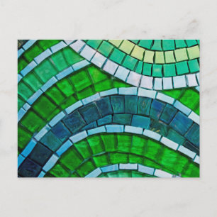 Green Mosaik Postkarte