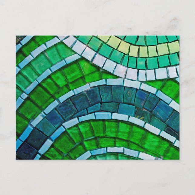 Green Mosaik Postkarte (Vorderseite)