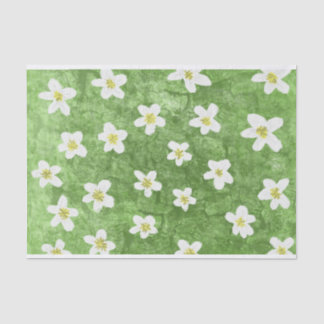 Green Moss und Daisy Illustration Seidenpapier