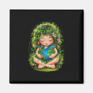 Green Mother Earth Day Gaia Rette unsere Planet Wo Magnet