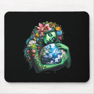 Green Mother Earth Day Gaia Rette unsere Planet Wo Mousepad