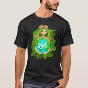 Green Mother Earth Day Gaia Rette unsere Planet Wo T-Shirt