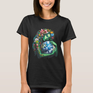 Green Mother Earth Day Gaia Rette unsere Planet Wo T-Shirt