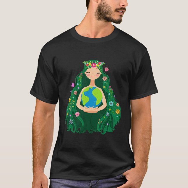 Green Mother Eh Day Gaia Rettete unseren Planeten T-Shirt (Vorderseite)