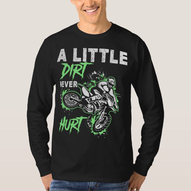 Green Motorrad Dirt Bike MX Motocross Mens Boys T-Shirt (Vorderseite)