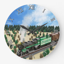 Green Mountain 4-8-2 Train Clock