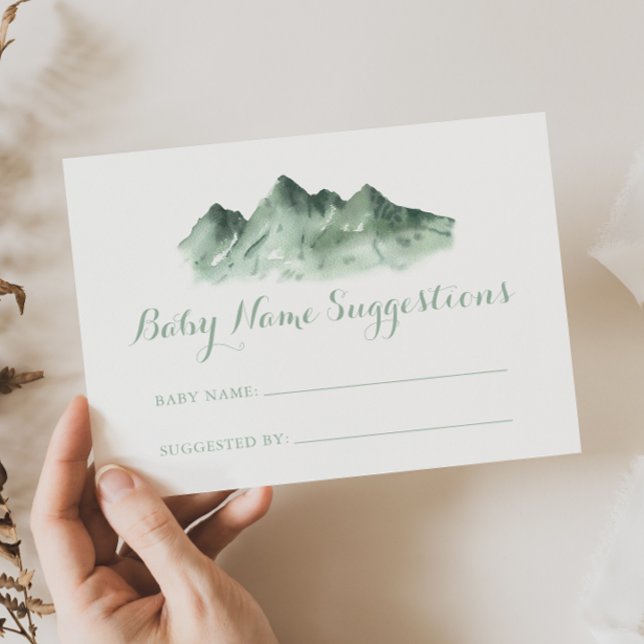 Green Mountain Country Baby Name Suggestions Card (Von Creator hochgeladen)