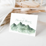 Green Mountain Country Brautparty Vielen Dank Dankeskarte<br><div class="desc">Dieses grüne Bergland Brautparty Dankeschön Karte ist perfekt für eine rustikale Hochzeit. Das Design besticht durch einen handbemalten,  wasserfarbenen Berg,  der ein Landschaftsmotiv inspiriere.</div>